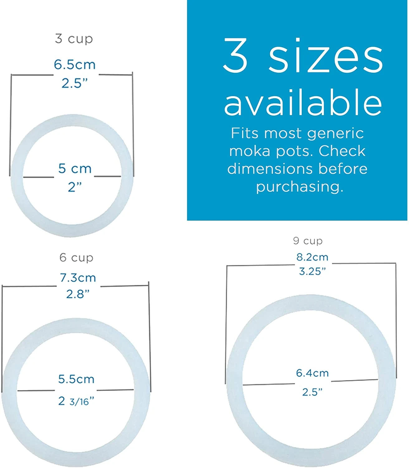 Milano 6/9 Cup Filter & Silicone Seals - Image 3