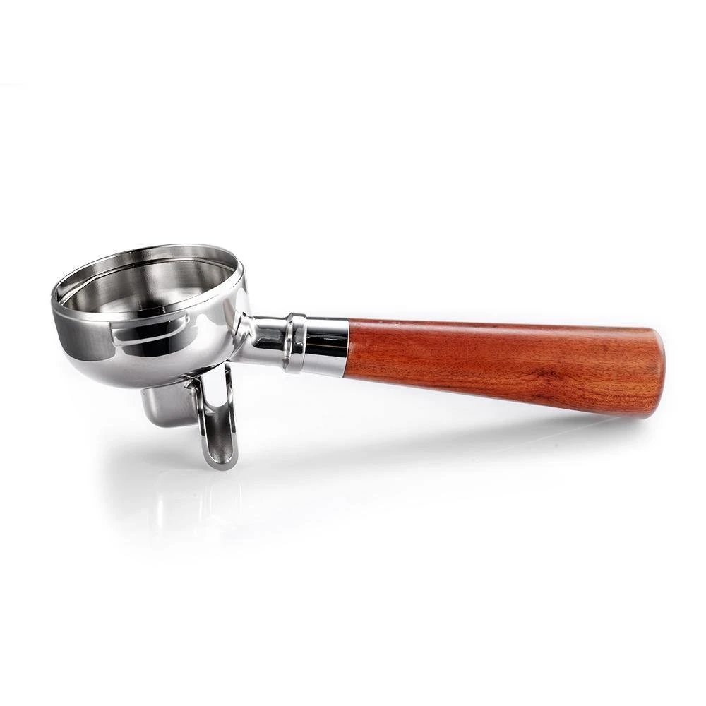 Accessories 58 Mm Portafilter W/rosewood Handle, Double Basket, And Double Spout