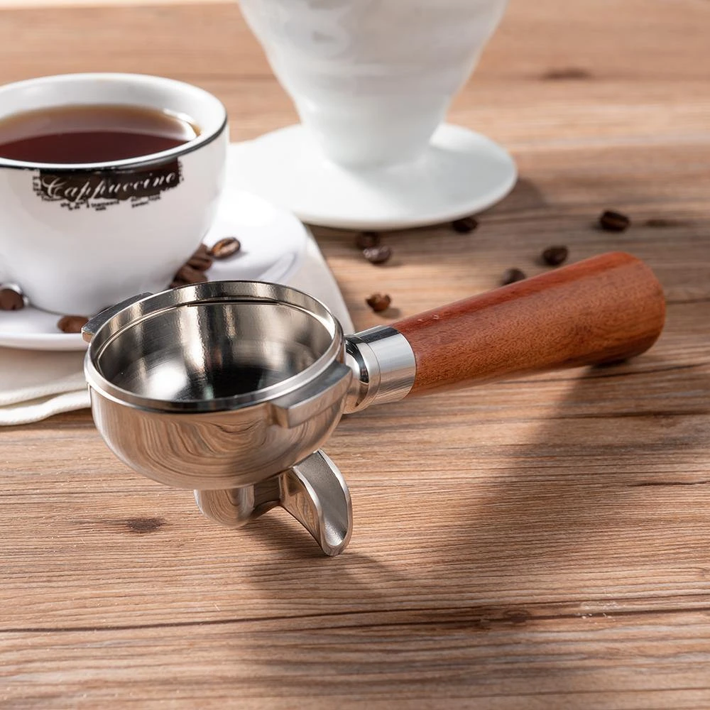 Accessories 58 Mm Portafilter W/rosewood Handle, Double Basket, And Double Spout - Image 2