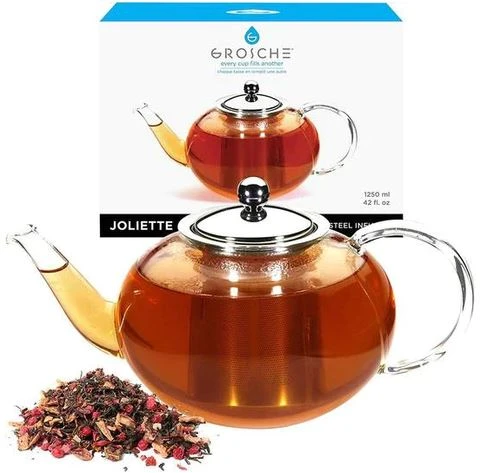 GROSCHE Joliette - 1250ml/42 Fl. Oz Glass Teapot